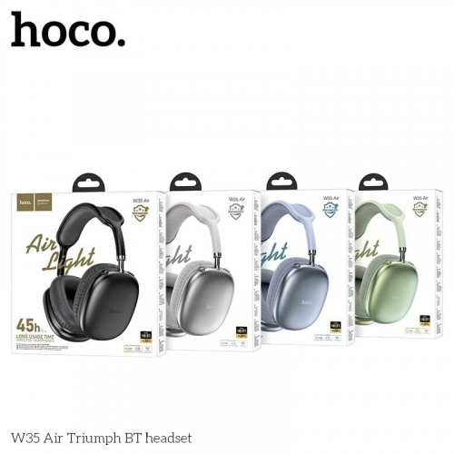 Наушники беспроводные накладные HOCO W35 Air Triumph серебро фото 10 Наушники беспроводные накладные HOCO W35 Air Triumph серебро фото 10